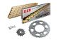Preview: DID Kettensatz mit 525ZVM-X2 Kette, Farbe gold, für Aprilia Tuono 1000 Fighter, Modelljahr 2003-2005