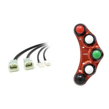 Jetprime Kawasaki ZX-6R 2019 bis 2022 Lenkerschalter links plug & play Rot