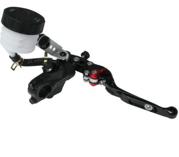 Preview: BRAKING Radial Bremspumpe 16 mm Supermoto inklusive Behälterkit mit schwarzem Hebel