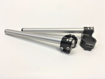 TSS Lenker Satz Lenkerstummel 51mm erhöht silber-schwarz ohne ABE Handlebars silver-black