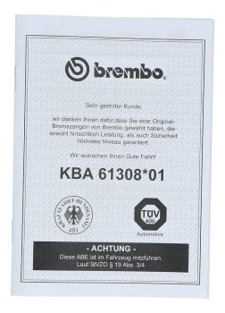 Brembo High-Performance Bremsscheiben Kit 208A98510 für KTM 1190 RC8/R 2008-2015, KTM 1190 RC8 Track 2012, KTM 990 Super Duke R  2007-2011