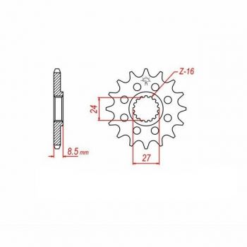 Preview: DID Kettensatz mit 520ZVM-X Kette, Farbe gold, für Suzuki GSX-R1000, Modelljahr 2009-2016