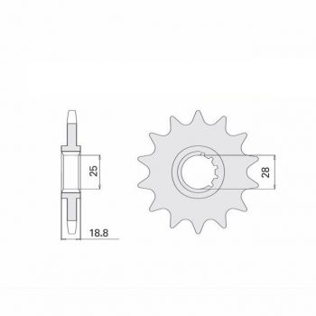 DID Kettensatz mit 525VX3 Kette, Farbe standard, für Aprilia RSV4 1000 Factory, Modelljahr 2015- und RSV4 1100 Factory, Modelljahr 2019-