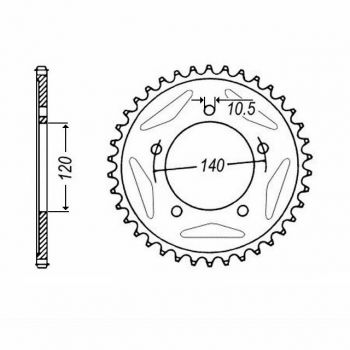 DID Kettensatz mit 525VX3 Kette, Farbe standard, für Suzuki GSR600, Modelljahr 2006-2011