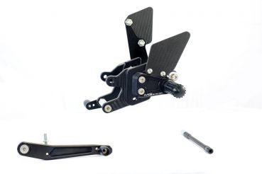 MG Biktec Fußrastenanlage mit ABE, gültig in D - A - CH für Suzuki GSX-R 600 2011-2015 und  Suzuki GSX-R 750 2011-2016