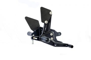 MG Biktec Fußrastenanlage mit ABE, gültig in D - A - CH für Suzuki GSX-R 600 2011-2015 und  Suzuki GSX-R 750 2011-2016
