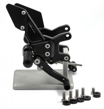 MG BIKETEC Sportfussrastenanlage / Rastenanlage / Fußrastenanlage mit ABE, gültig in D - A - CH für  Aprilia RSV4 / Factory ab 2025