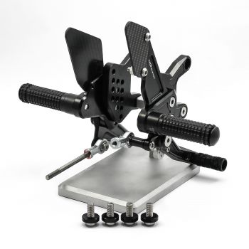 MG BIKETEC Rennsport-Fussrastenanlage / Rastenanlage / Fußrastenanlage ohne ABE für Aprilia RSV4/Factory ab 2025