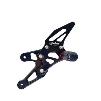 TRACK   Fußrastenanlage schwarz BMW S1000RR Typ K10, Modelljahr 2015-16, Typ 2R10, Modelljahr 2017-, BMW S1000R Typ 2R10, Modelljahr 2017- ABE