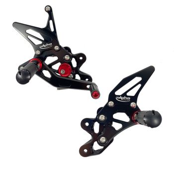 TRACK Fußrastenanlage schwarz Suzuki GSX-R600 2006-10 mit ABE