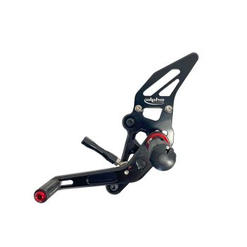TRACK  Fußrastenanlage schwarz Yamaha MT07 ab 2014 / MT07 Tracer ab 2017 / Tracer 700 ab 2018 / XSR700 ab 2016 ABE