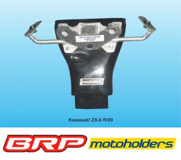 Kawasaki ZX 6R RR 2009 bis 2016 Motoholders Alu Verkleidungshalter Racing für Serieninstrumente inkl. GFK Luftrohr fairing holder incl. GFK air tube