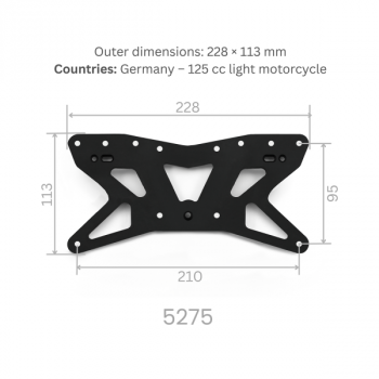Preview: MG Biketec Kurzer Kennzeichenhalter KTM 125 | 390 Enduro / SMC-R 2025- | 390 Adventure R|X 2025-