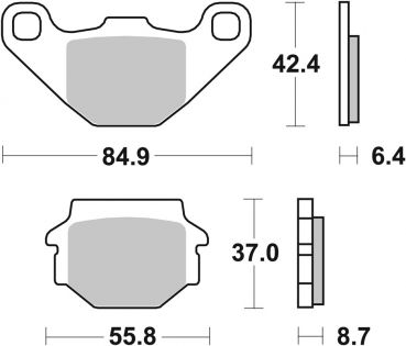 Bremsbelag SBS 541HF Street Ceramic