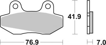 Bremsbelag SBS 551HF Street Ceramic