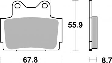 Bremsbelag SBS 570LS Street Sintermetall