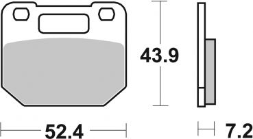 Bremsbelag SBS 587HF Street Ceramic