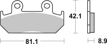 Bremsbelag SBS 593HF Street Ceramic