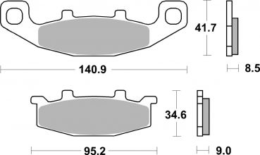 Racing Bremsbelag SBS 597 RQ Carbon Tech