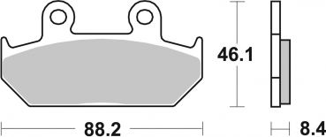 Bremsbelag SBS 600HF Street Ceramic