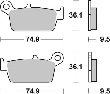 Bremsbelag SBS 604HF Street Ceramic