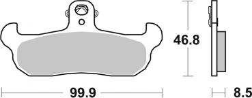 Bremsbelag SBS 608HF Street Ceramic