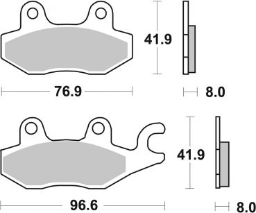 Bremsbelag SBS 638HF Street Ceramic