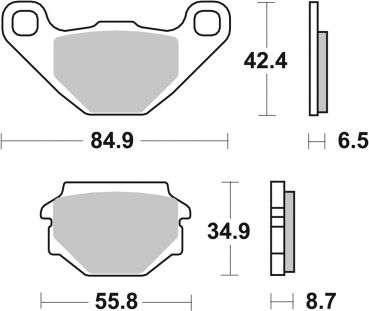 Bremsbelag SBS 651HF Street Ceramic