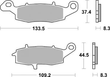 Racing Bremsbelag SBS 704 RST Sintermetall