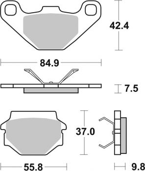 Bremsbelag SBS 692HF Street Ceramic