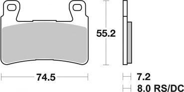 Bremsbelag SBS 734HF Street Ceramic
