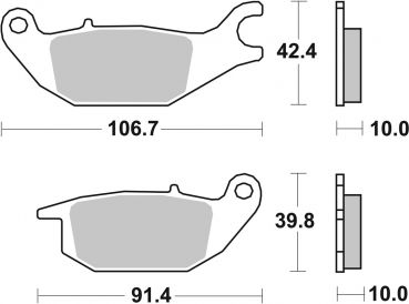 Bremsbelag SBS 784HF Street Ceramic