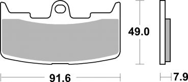 Bremsbelag SBS 796HF Street Ceramic