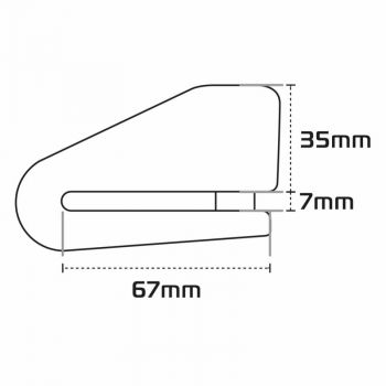 OXFORD Alpha XA14 Bremsscheibenschloss mit Alarm - Ø14mm Schwarz - SRA / ART4 / Sold Secure Gold zertifiziert