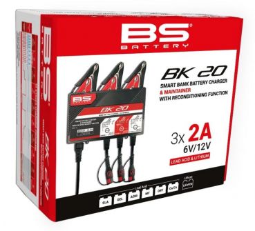 Preview: BS BATTERY BK20 Smart Akkuladegerät -6V/12V 3x2A