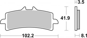 Racing Bremsbelag SBS 841 RS Sintermetall