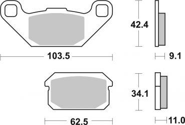 Bremsbelag SBS 848HF Street Ceramic