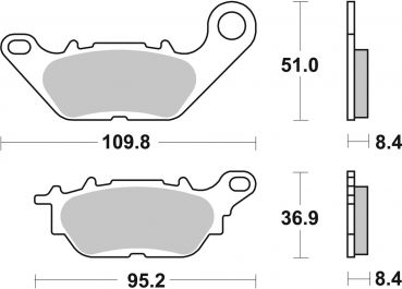 Bremsbelag SBS 858HF Street Ceramic