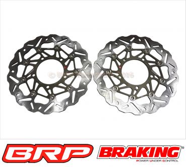 Triumph Daytona 675 R 2011 bis 2012 Braking schwimmende WK Wave Bremsscheiben vorne 1 Satz Brake disks 1 set front