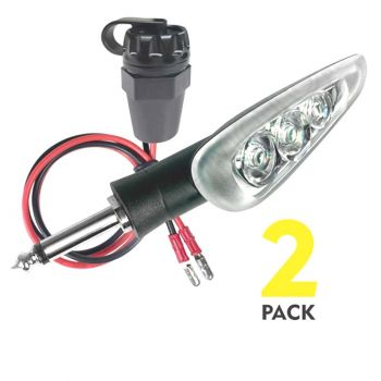 R&G Abnehmbare Micro LED Blinker SET 2er mit E-Zeichen / mit Diebstahlschutz