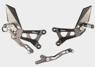 Lightech Verstellbare Fußrastenanlage FTRYA002 Yamaha R6 08-16 (Feste Fußraste) Standard - Rückwärtsschaltung