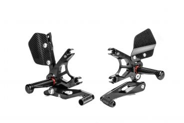 Gilles Racing Fußrastenanlage FXR Schwarz für KAWASAKI ZX-10R / RR 2021-2023