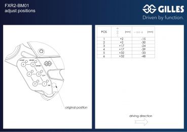Gilles Fußrastenanlage FXR schwarz-matt für BMW M 1000 RR 2020-2025 und BMW S 1000 RR 2019-2025  nur Rennstrecke!