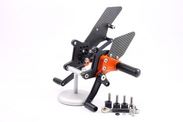 Preview: MG Biketec Fussrastenanlage mit ABE für KTM 1290 Superduke 2014 - 2016