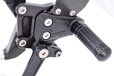 MG BIKETEC Sportfussrastenanlage / Rastenanlage / Fußrastenanlage mit ABE, gültig in D - A - CH für Ducati 959  Panigale V2 ab 2016-2019