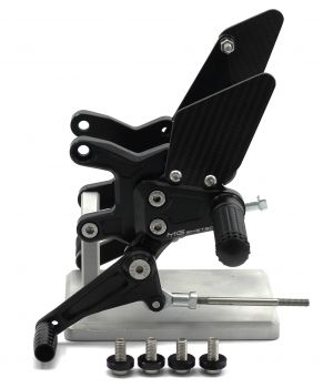 MG BIKETEC Rennsport-Fussrastenanlage / Rastenanlage / Fußrastenanlage ohne ABE für Aprilia RSV4/Factory ab 2025