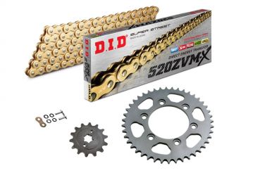 DID Kettensatz mit 520ZVM-X Kette, Farbe gold, für Honda CBR1000RR Fireblade, Typ SC82, Modelljahr 2022-2023