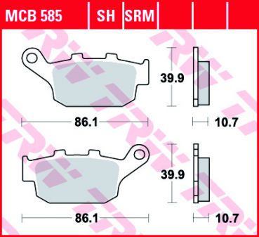 TRW Lucas Bremsbelag MCB 585 SH Sinter Street