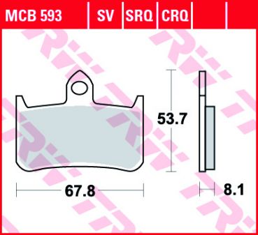 TRW Lucas Bremsbelag MCB 593 SV Sinter Street