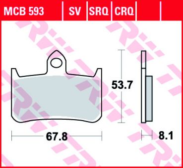 TRW Lucas Racing Bremsbelag MCB 593 CRQ Hyper Carbon